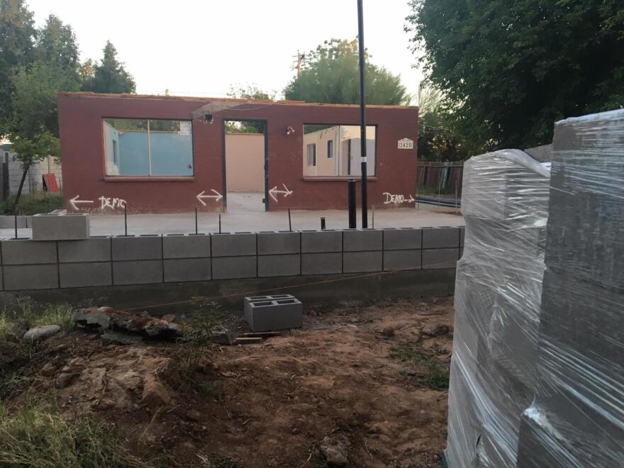 A home being remodeled 