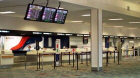 The ticketing and checking area at Dayton International Airport is completely abandoned Sept. 11, 2001 in Dayton, OH after all commercial air traffic was grounded by the aircraft hijackings and terrorist attacks. (Michael Williams/Getty Images)