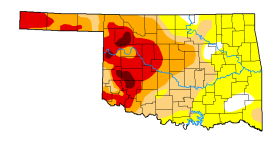 Drought conditions in Oklahoma Aug. 6, 2026.