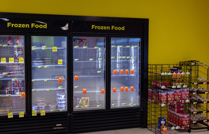 In early February, shelves were nearly empty. Without enough revenue to stock the shelves, managers were in a tough spot.