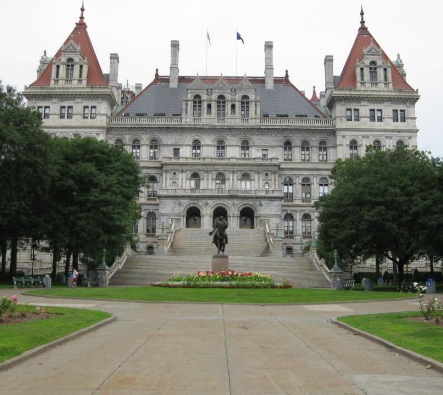 The New York State Legislature building in Albany