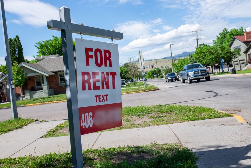 Rental sign in the University District, Missoula, MT. Tuesday, June 8, 2021.