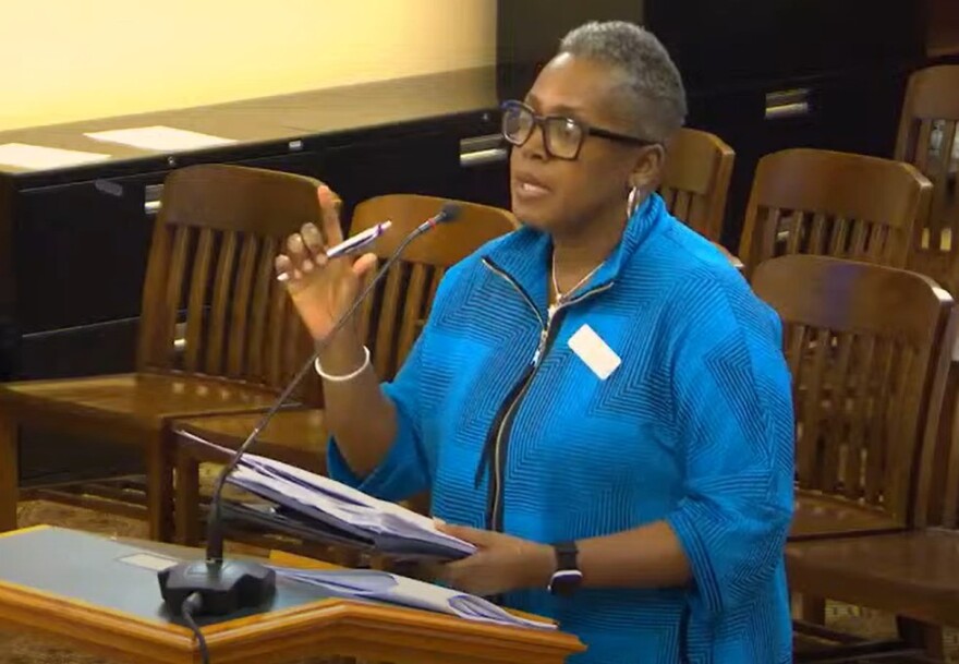 Carla Whiteside-Hicks is the director of economic and employment services at the Kansas Department for Children and Families, which administers SNAP in the state. She appeared before state lawmakers at an April committee hearing on payment error rates.