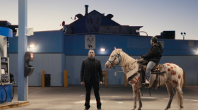 Scene from Christian Wallowing Bull music video