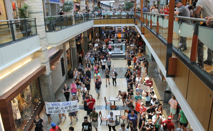 Protesters at West County Center mall