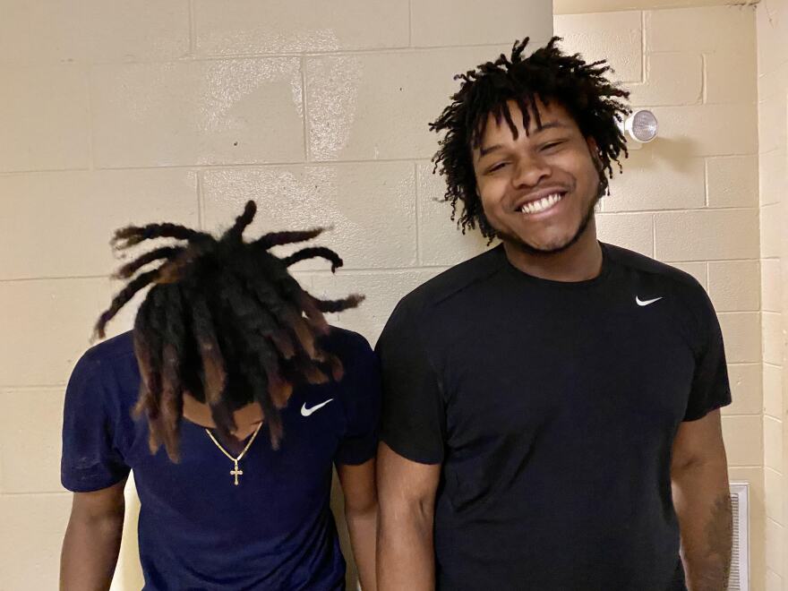 Highland football players Derrick Thomas and Kejuan Carson say they come in for special scrutiny in the school, and around town for the way they wear their hair