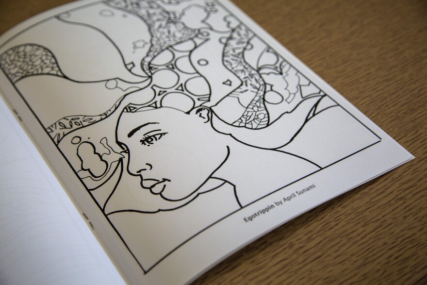 One page from the "Draw Me Columbus" activity book, by April Sunami.