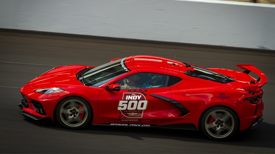 The 2020 Chevrolet Corvette Stingray coupe served as the pace car for this year's Indianapolis 500.