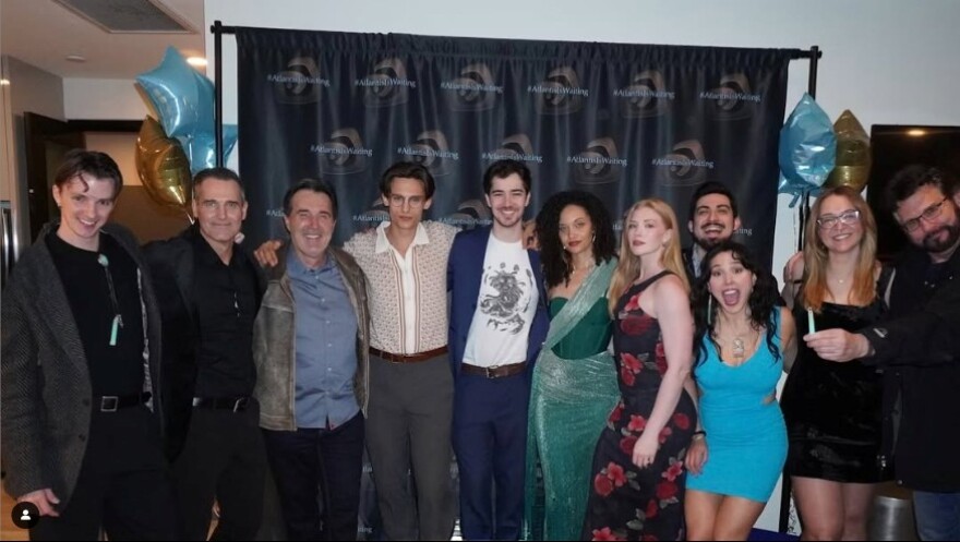 Jonathan Munoz and the team behind 'Atlantis' with the original film's Kirk Wise and Tab Murphy.