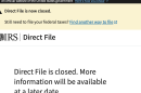 A screenshot of the Internal Revenue Service website’s Direct File landing page, showing the program is closed and redirecting visitors to other options