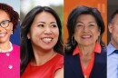 Four candidates are campaigning for Orange County Mayor. (l-r) Tiffany Moore-Russell, Stephanie Murphy, Mayra Uribe and Chris Messina