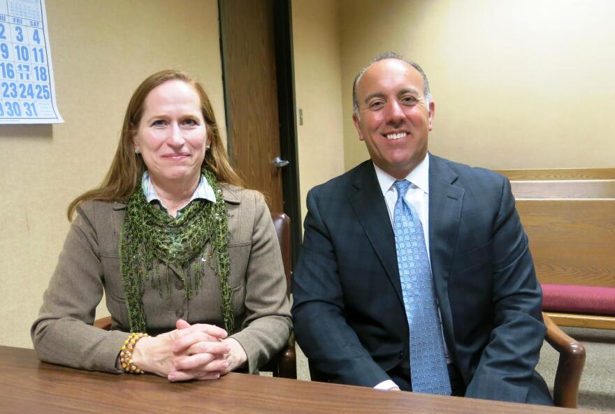 District Court Judges Nancy Tabor and Henry Latham.