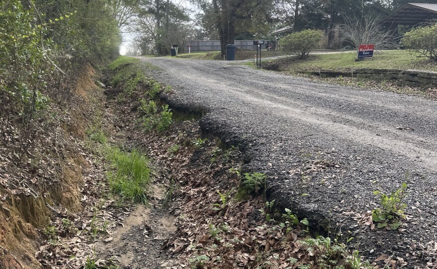 Roadside flooding is eroding streets throughout Esto. The town has a multi-phase plan to fix its flood problems, but can’t find the funding to do it.