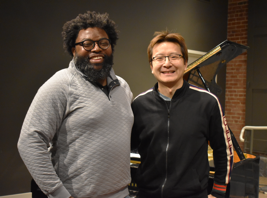 Jadrian Tarver and Archie Chen in the KPBX Performance Studio