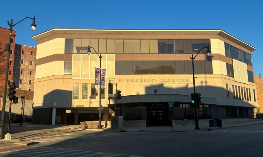 The Illinois Community College System headquarters is pictured in downtown Springfield. 