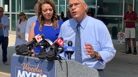Dr. Woody Myers announces his run for governor in July 2019.