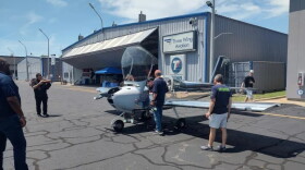 A Van’s RV-12 aircraft built by Bassick High School students.