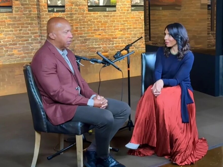 Equal Justice Initiative founder Bryan Stevenson and pianist / NPR contributor Lara Downes in conversation at Stevenson's Legacy Sites in Montgomery, Ala.