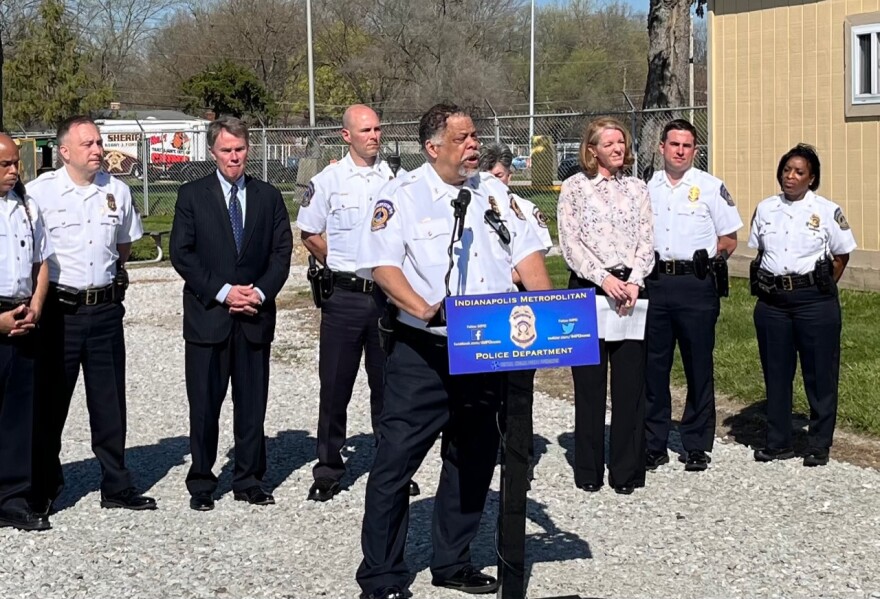 IMPD and city leaders announce the changes to recruitment classes. (Jill Sheridan/WFYI)