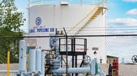 Fuel tanks are seen at Colonial Pipeline Baltimore Delivery in Baltimore, Maryland.