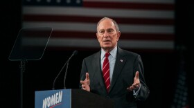 2020 Democratic presidential candidate Mike Bloomberg speaks at a rally in New York City. (Scott Heins/Getty Images)