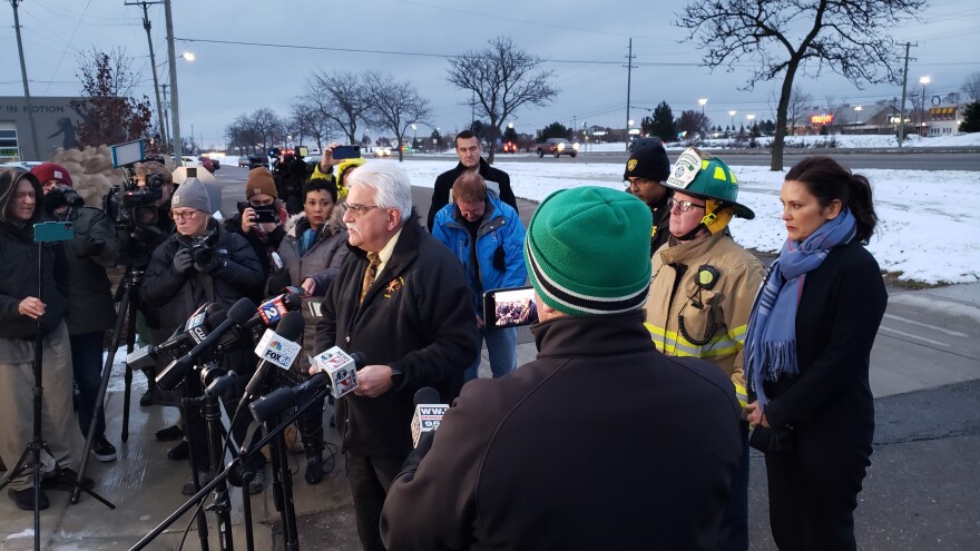 Undersheriff Michael McCabe at a press conference the evening of November 30, 2021