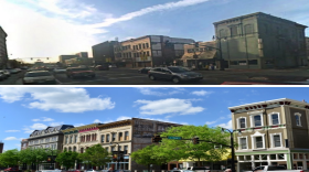 A CORE Fund renovated building before (top) and after.