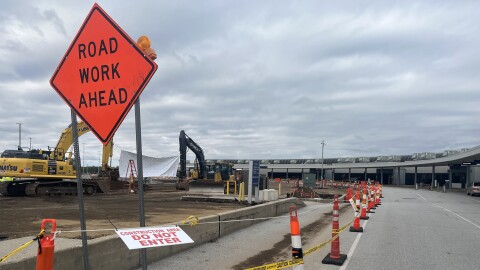 Construction has begun on South Bend International Airport's $20 million SBNUpFront project to overhaul the airport's front drive.
