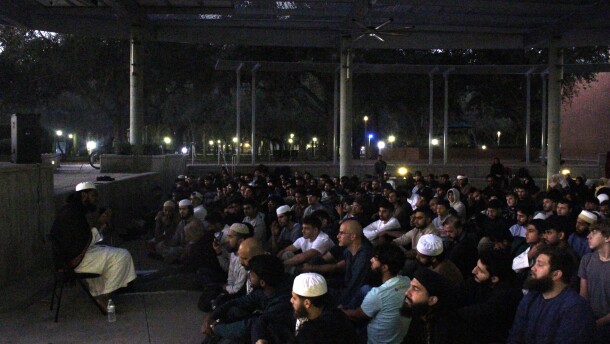 USF's Muslim Student Association held a fajr, or early morning prayer, a week after its members were harassed on the Tampa campus. At least 200 people attended the Tuesday morning event.