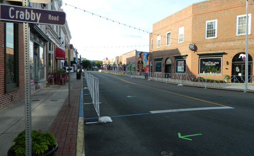 Set up begins early on race day. Poplar street gets nicknamed Crabby rd.