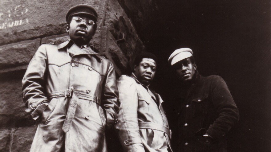 The Impressions circa 1970. Left to right: Curtis Mayfield, Fred Cash and Sam Goode