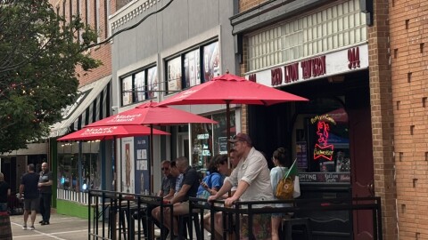 Patrons have been flocking to the Red Lyon Tavern, a Lawrence bar on Massachusetts Street, during the World Cup. It is known as a haven for soccer fans.