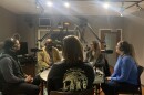 (From L to R) Darian Pruitt, Donta Holmes, Amalia Flatley, Valeria Navarro Villegas, Audrey Nowakowski (center) in WUWM's studio.