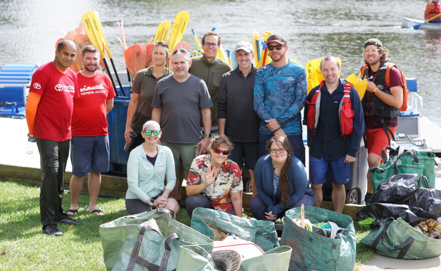 Volunteers for the Huron River Cleanup Program.