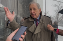 Attorney Gene Schaerr representing the plaintiffs in the federal case seeking to overturn Utah’s court-ordered congressional map speaks to reporters outside the Orrin G. Hatch U.S. District Courthouse in Salt Lake City on Feb. 18, 2026