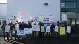 Protesters at Senate Hearing
