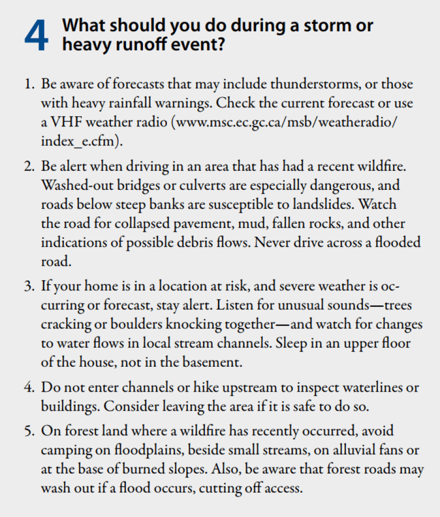 Advice provided by the British Columbia Ministry of Forests and Range