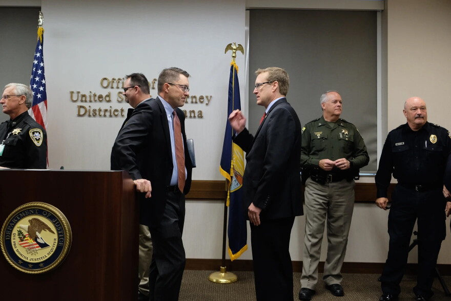 Scott Twito and Kurt Alme from a press conference in 2018