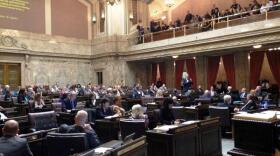 Washington House members debate extending the so-called ''levy cliff'' by another year as they continue to grapple with how to create a constitutional, state-funded public education system that doesn't rely on local levies. AUSTIN JENKINS / NORTHWEST NEWS NETWORK