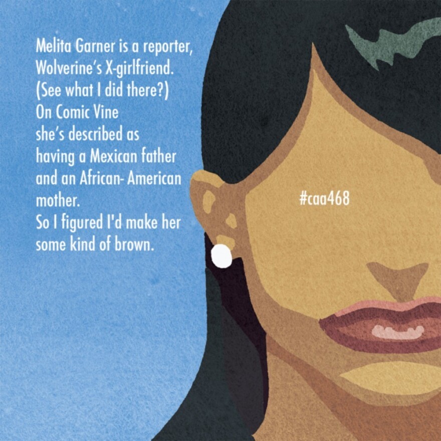 Melita Garner is a character who is described as Mexican and African-American.