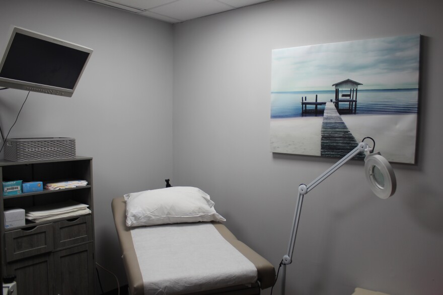 A medical exam room for survivors of domestic violence at PorchLight Family Justice Center in Lakewood on Nov. 18, 2025.