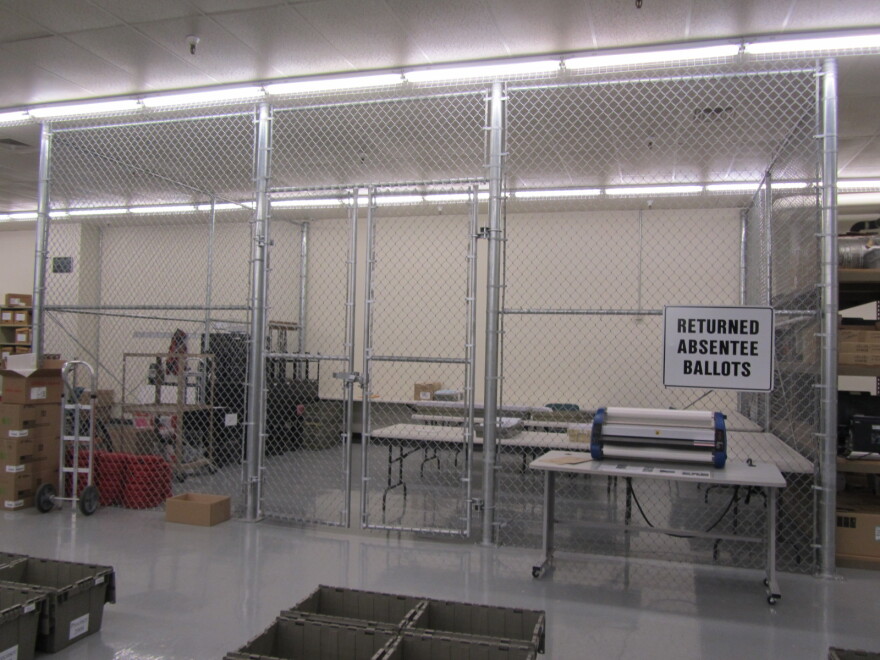 Ballot Cage at Ada County Election Headquarters