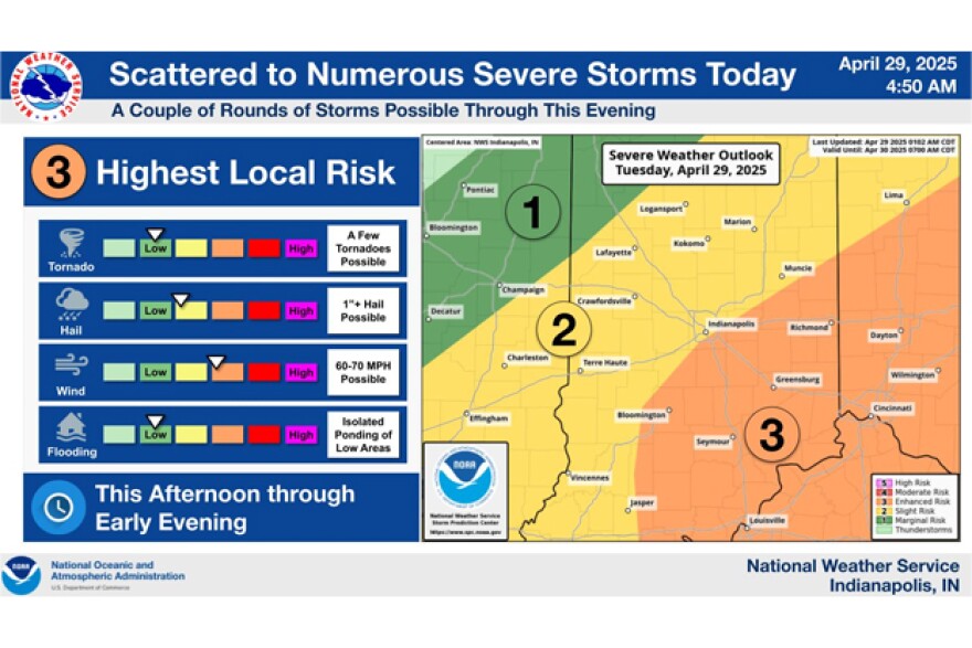 Thunderstorms will increase in coverage and intensity this afternoon and evening.