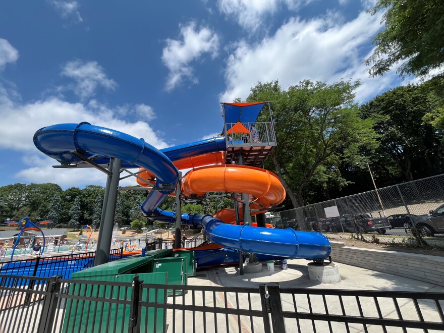 The waterslide at Albany's Lincoln Park pool.