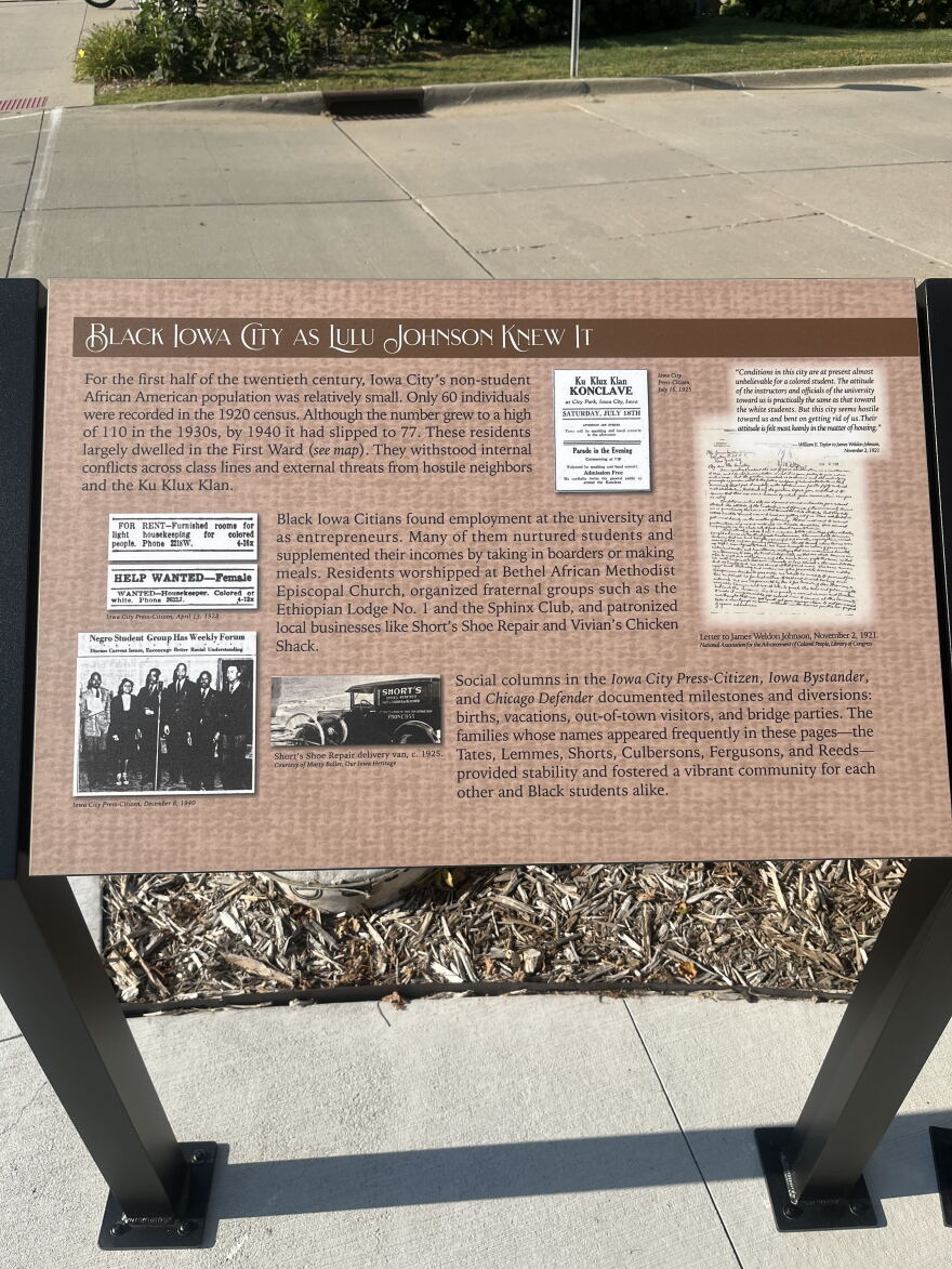 The Dr. Lulu Merle Johnson Plaza uses Johnson's story to introduce the public to more Black stories in Iowa City.