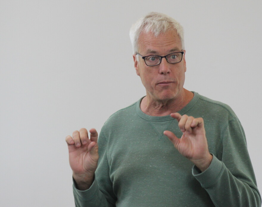 Composer and musical director Craig Bohmler offers some suggestions to performers during a rehearsal of “Enter the Guardsman” at the Burlingame Commons building in Aspen on June 2. The musical will be produced as a concert-style show at the Wheeler Opera House on June 9 for the Aspen Fringe Festival’s 15th annual Junefest.