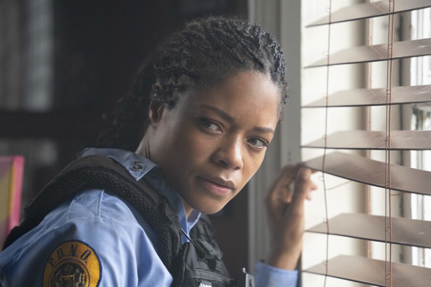 Naomie Harris stars in the action thriller <em>Black and Blue </em>as a police officer who captures a murder committed by corrupt cops on her body camera.