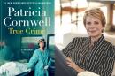 Author Patricia Cornwell beside the cover for "True Crime." (Courtesy of Patrick Ecclesine) 