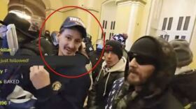 Josh Colgan of Jefferson is shown in the U.S. Capitol on Jan. 6, 2021, in an FBI affidavit supporting his charges in connection with the riot meant to prevent Congress from certifying Joe Biden's victory in the 2020 presidential election.