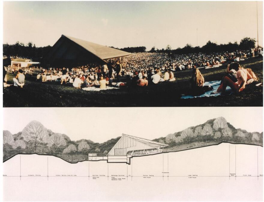 A photo from the lawn at Blossom pictured above on of Peter van Djik's original drawings.